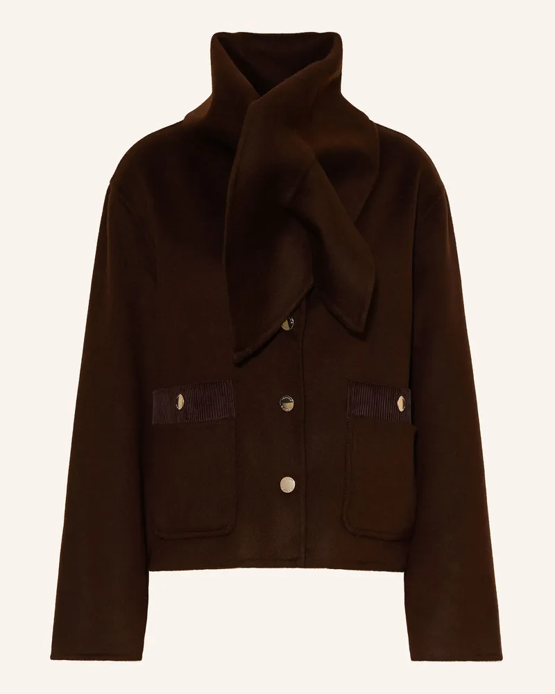 Claudie Pierlot Jacke Mit Abnehmbarem Schal braun Dunkelbraun
