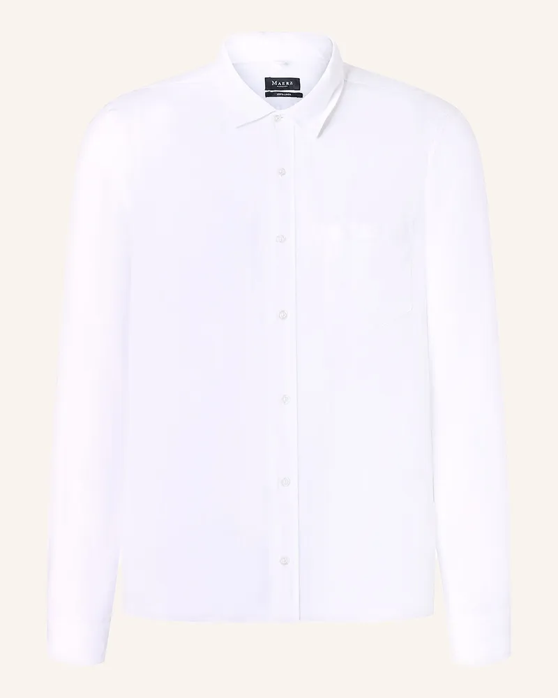 Maerz Leinenhemd Comfort Fit weiss Weiss