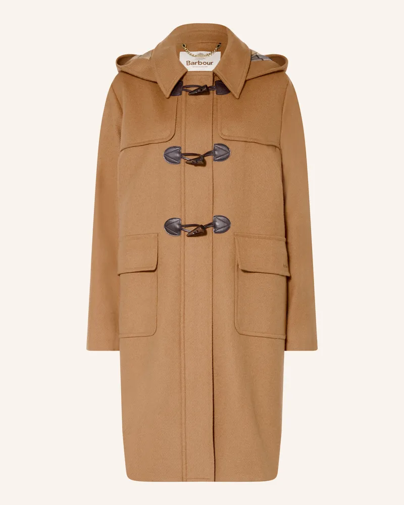 Barbour Dufflecoat Melody Mit Abnehmbarer Kapuze beige Camel