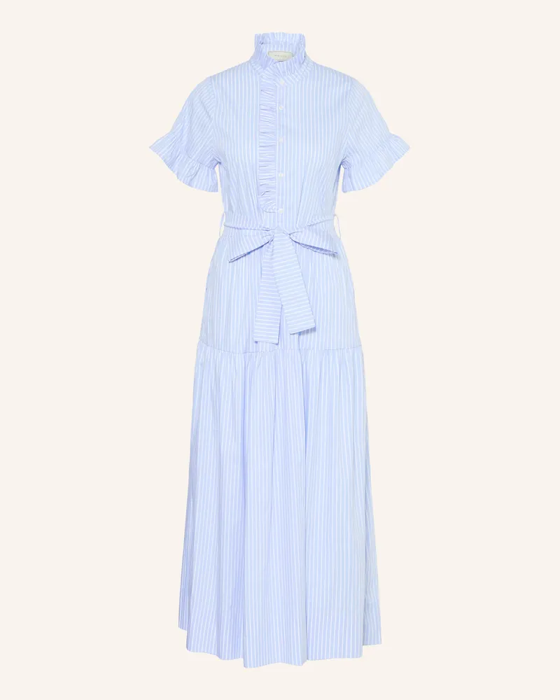 Neo Noir Kleid Nellie Mit Rüschen blau Hellblau