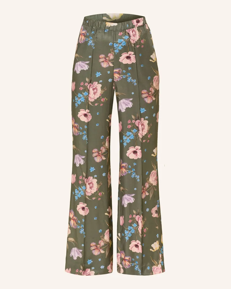 Oui  Marlenehose Dunkelgrün