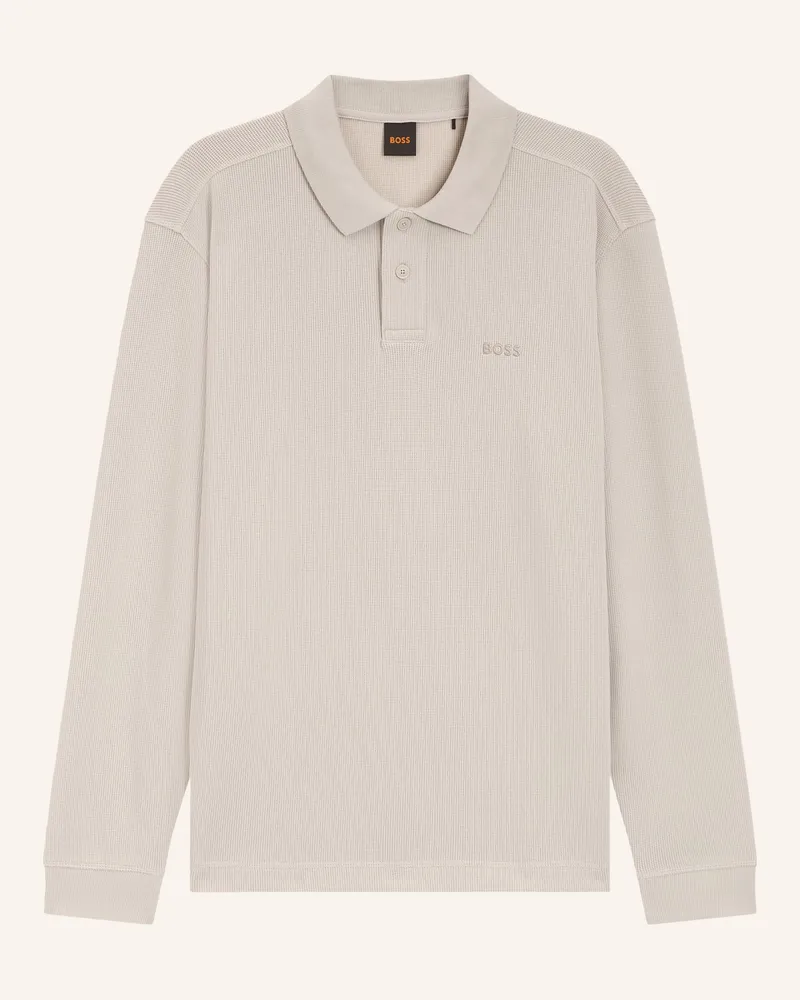 HUGO BOSS Piqué-Poloshirt PETE Regular Fit Hellgrau