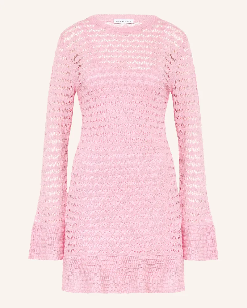 Mrs & HUGS Strickkleid rosa Rosa