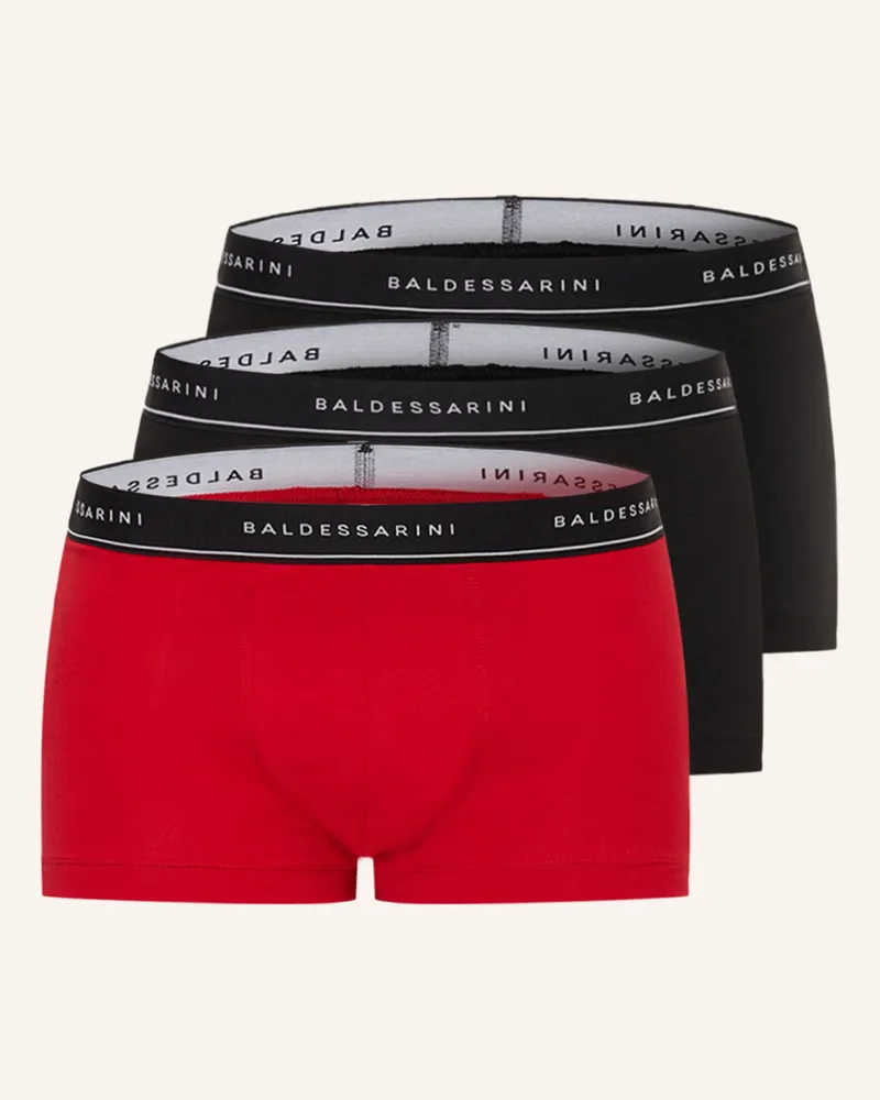 Baldessarini 3er-Pack Boxershorts rot Schwarz