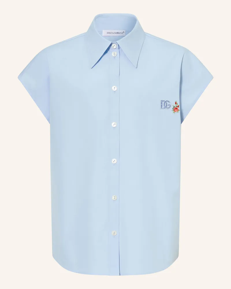 Dolce & Gabbana Hemdbluse Mit Schmucksteinen blau Hellblau