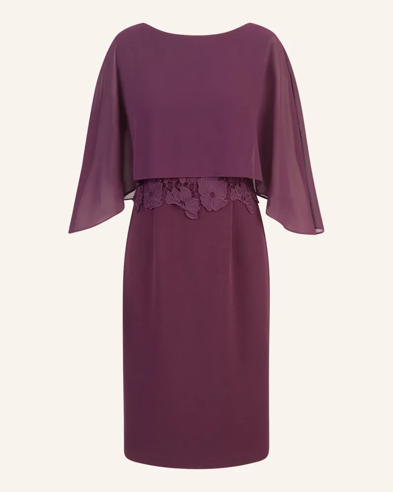 Apart Kleid mit Chiffoncape Dunkellila
