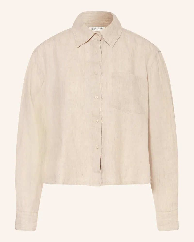 Marc O'Polo Hemdbluse aus Leinen Beige