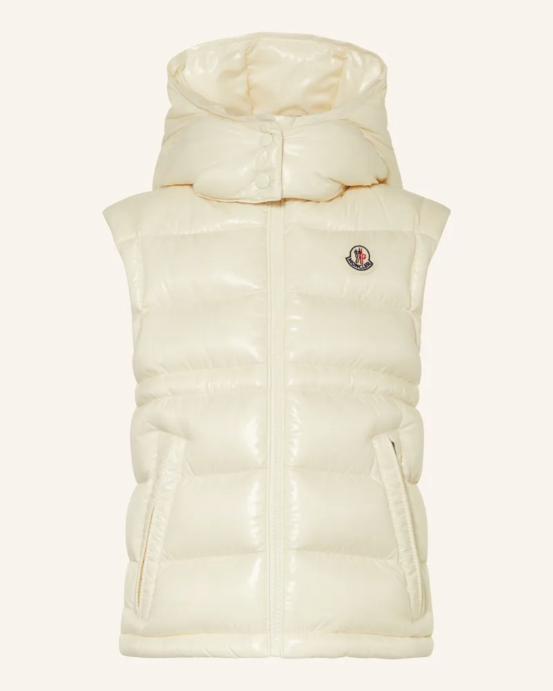 Moncler Daunenweste Ania Mit Abnehmbarer Kapuze weiss Beige