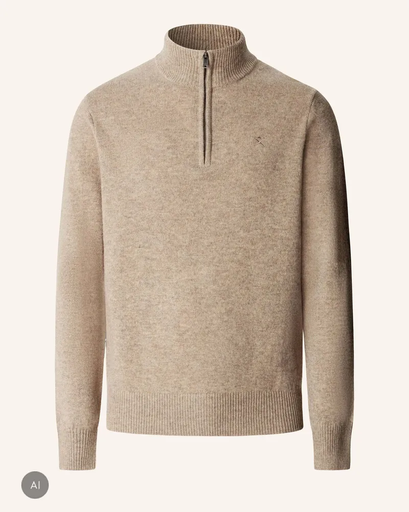 Hackett Pullover Lambswool Hzip weiss Weiss
