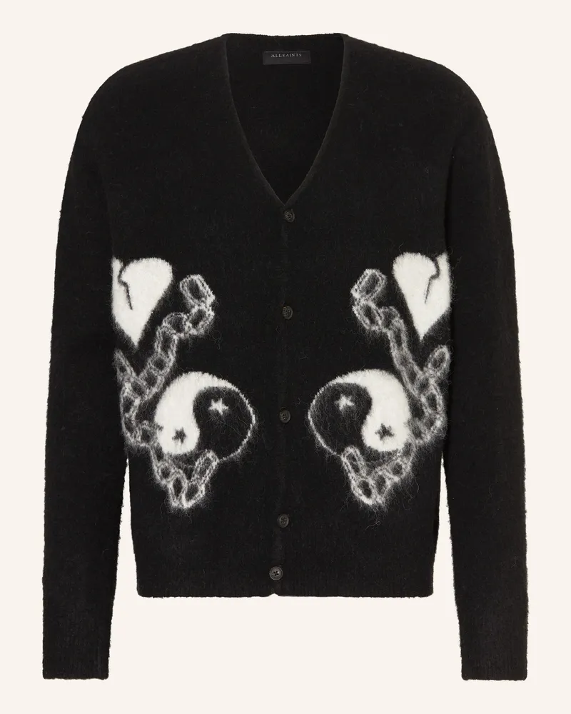 AllSaints Strickjacke REFLECTION mit Alpaka Schwarz