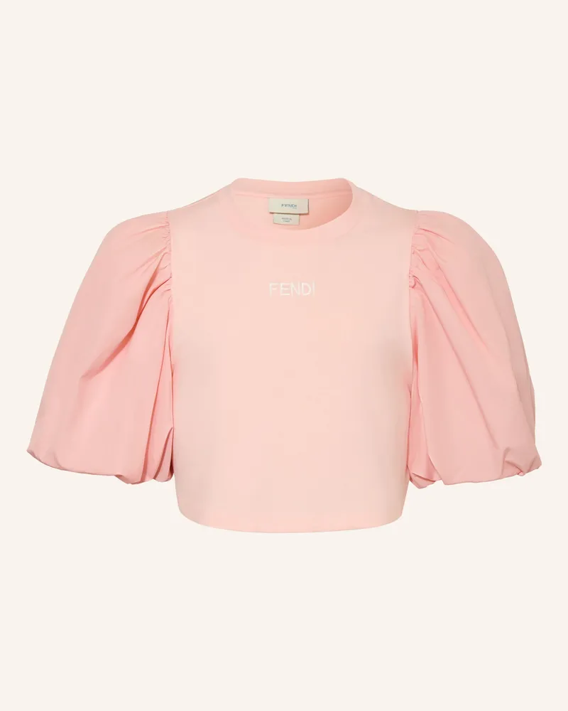 Fendi Blusenshirt Im Materialmix rosa Rosé