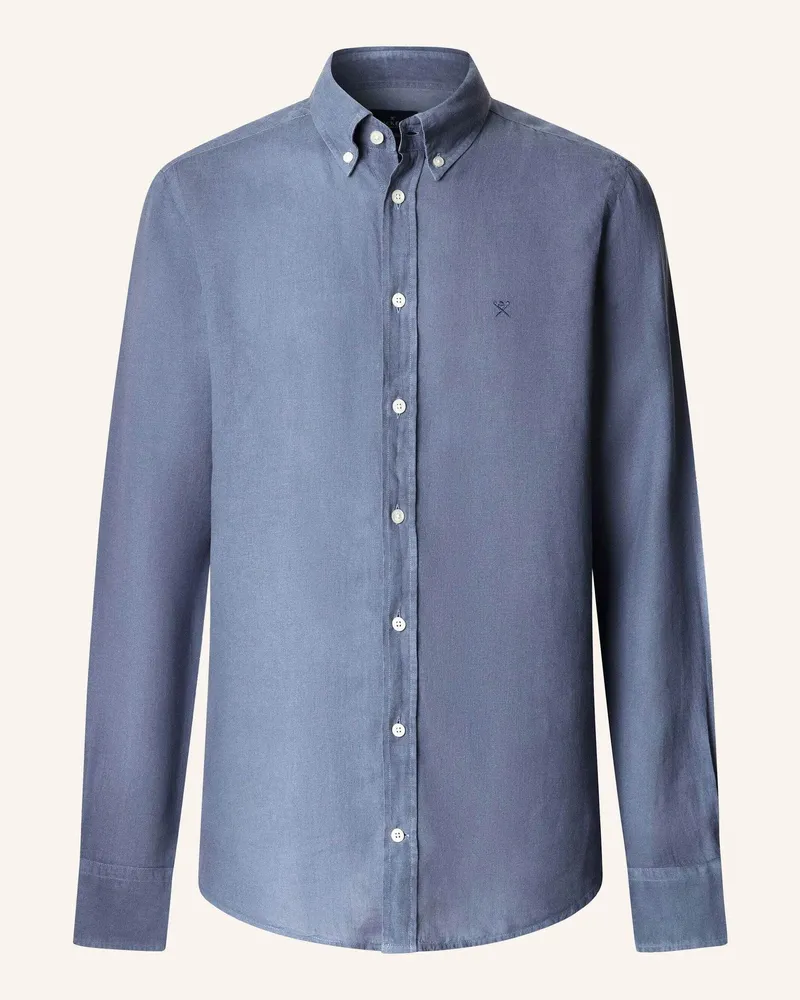 Hackett Freizeithemd ESS GMD LINEN BRPT Blau