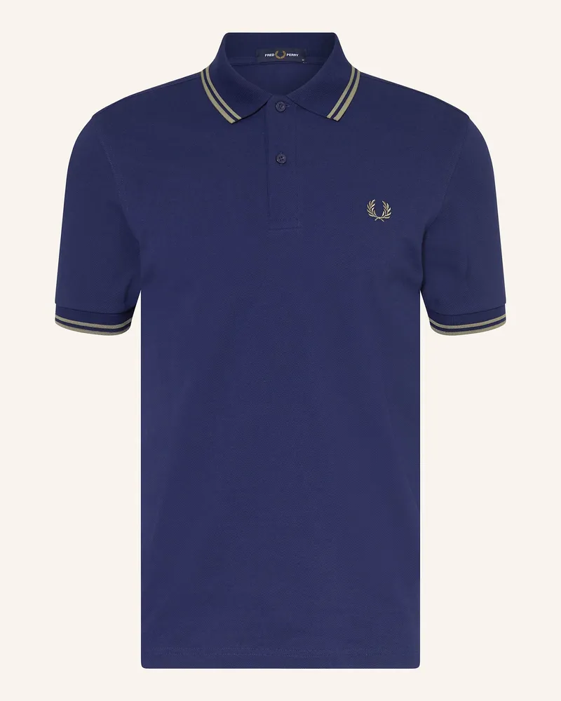 Fred Perry Piqué-Poloshirt Dunkelblau