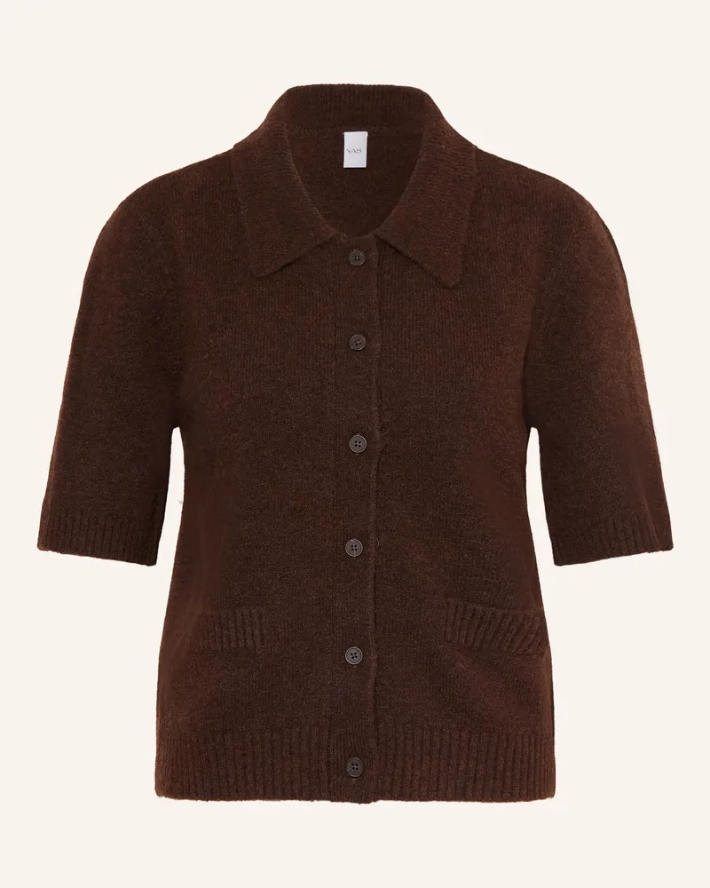 Y.A.S Strickjacke braun Dunkelbraun