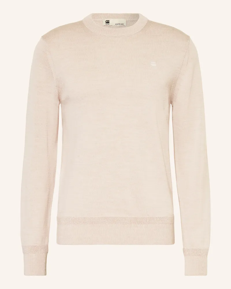 G-STAR RAW Pullover aus Merinowolle Creme