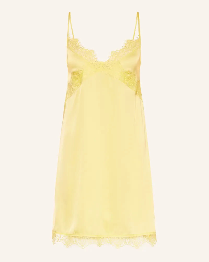 Simone Pérèle Negligé SATIN SECRETS aus Satin Hellgelb