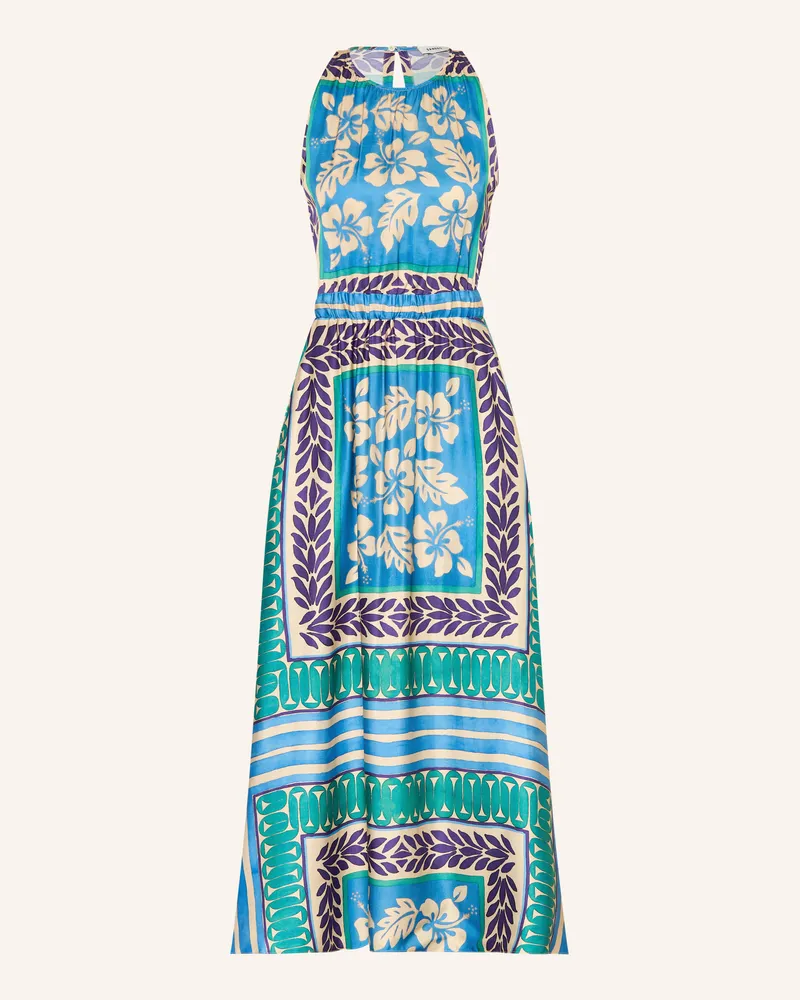 Sandro Satinkleid mit Cut-outs Hellgrün