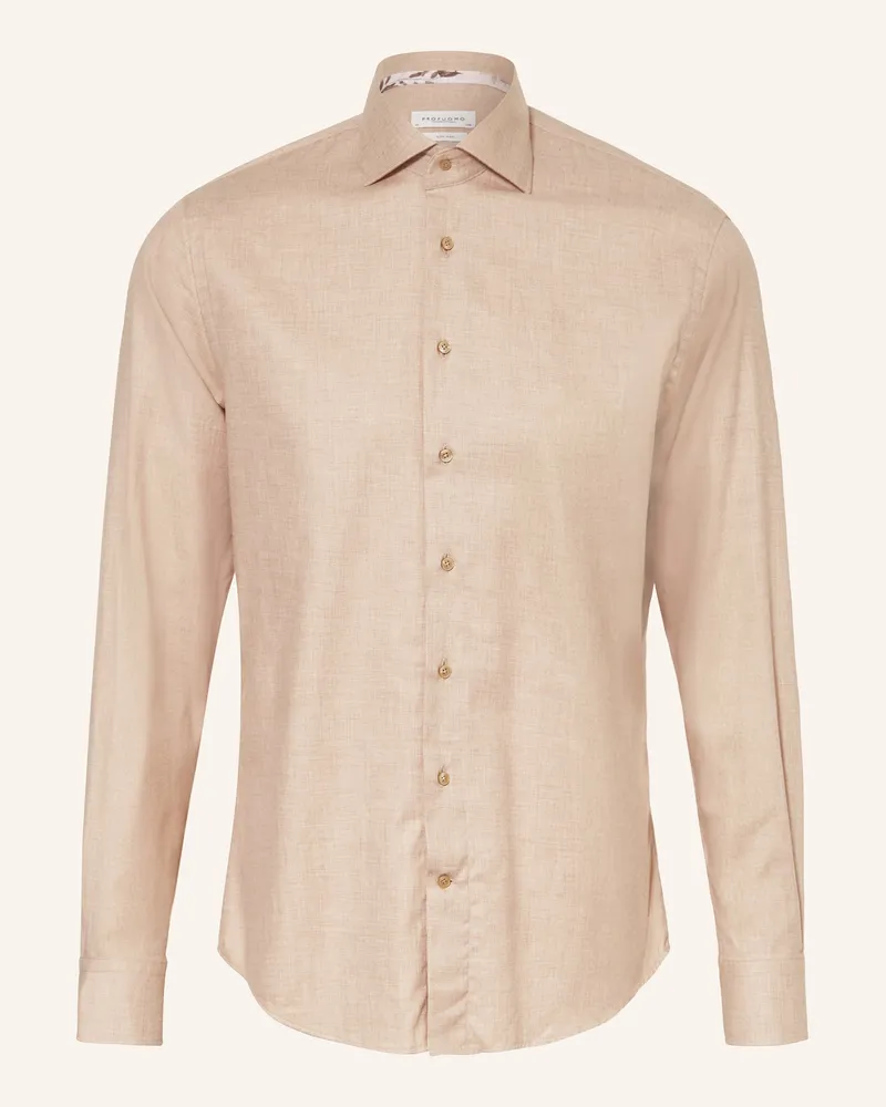 Profuomo Hemd Slim Fit Beige
