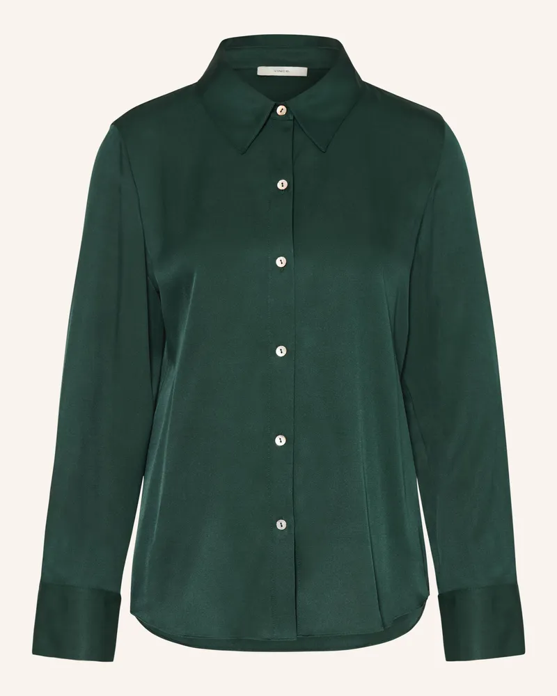 Vince Satinbluse Dunkelgrün