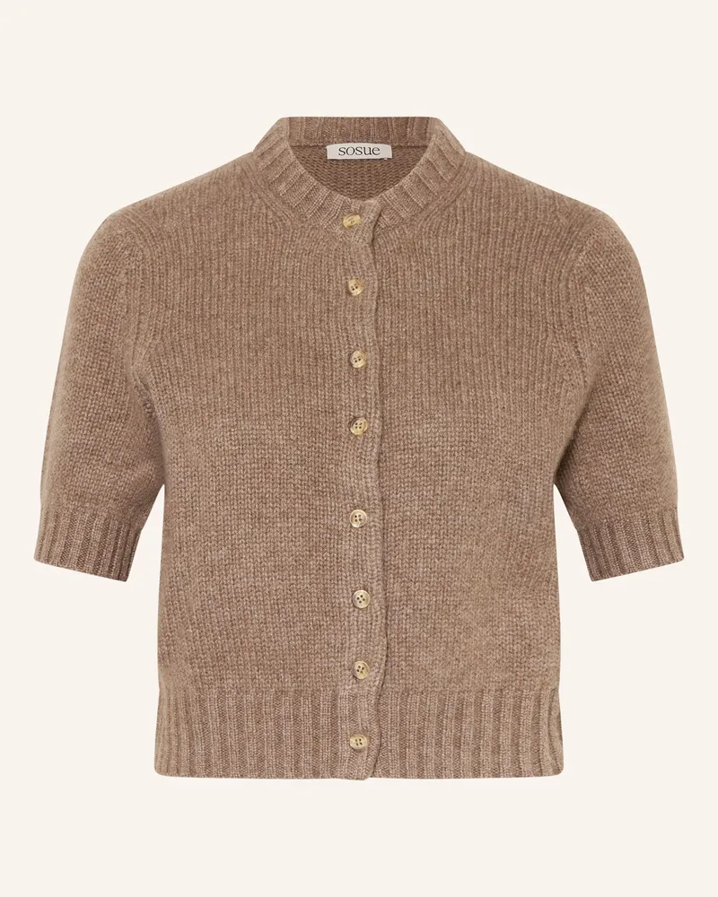 SoSUE Strickjacke aus Cashmere Taupe
