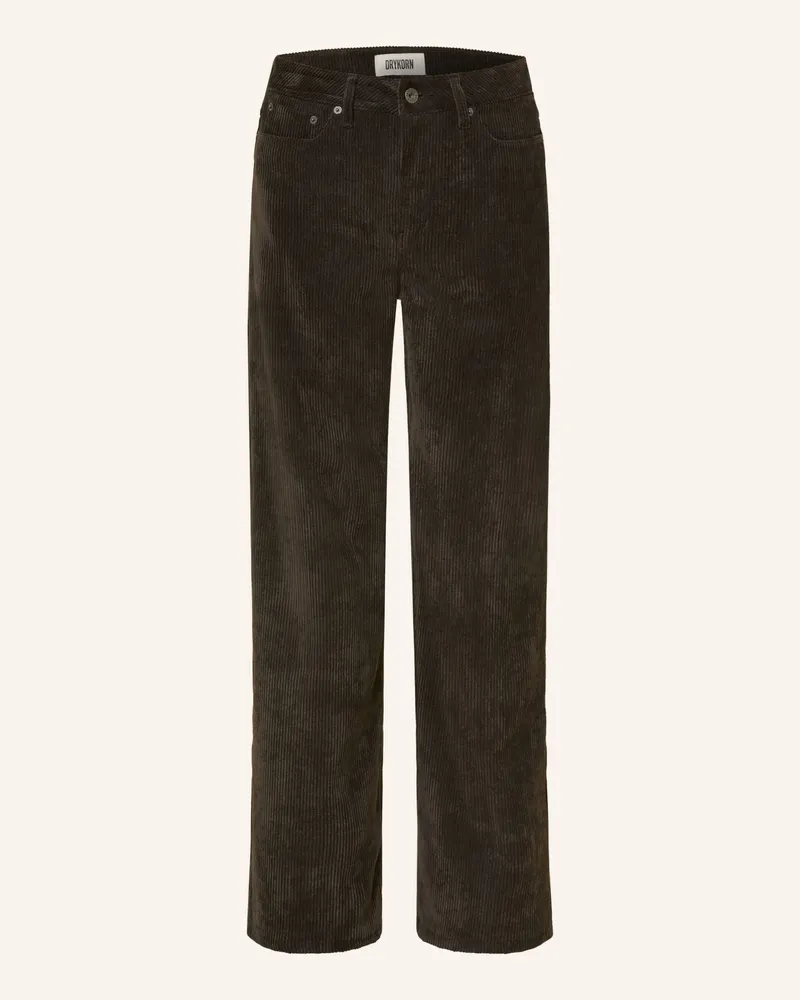 Drykorn Marlenehose MEDLEY aus Cord Dunkelbraun