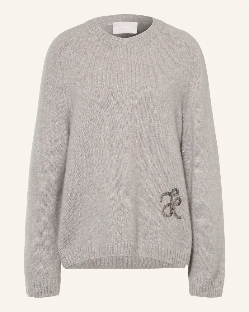 hemisphere Pullover Mit Cashmere Und Pailletten grau Grau