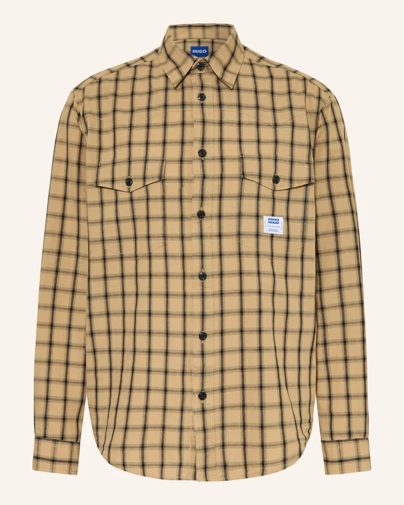 HUGO BOSS Hemd Ebaltow Comfort Fit beige Camel