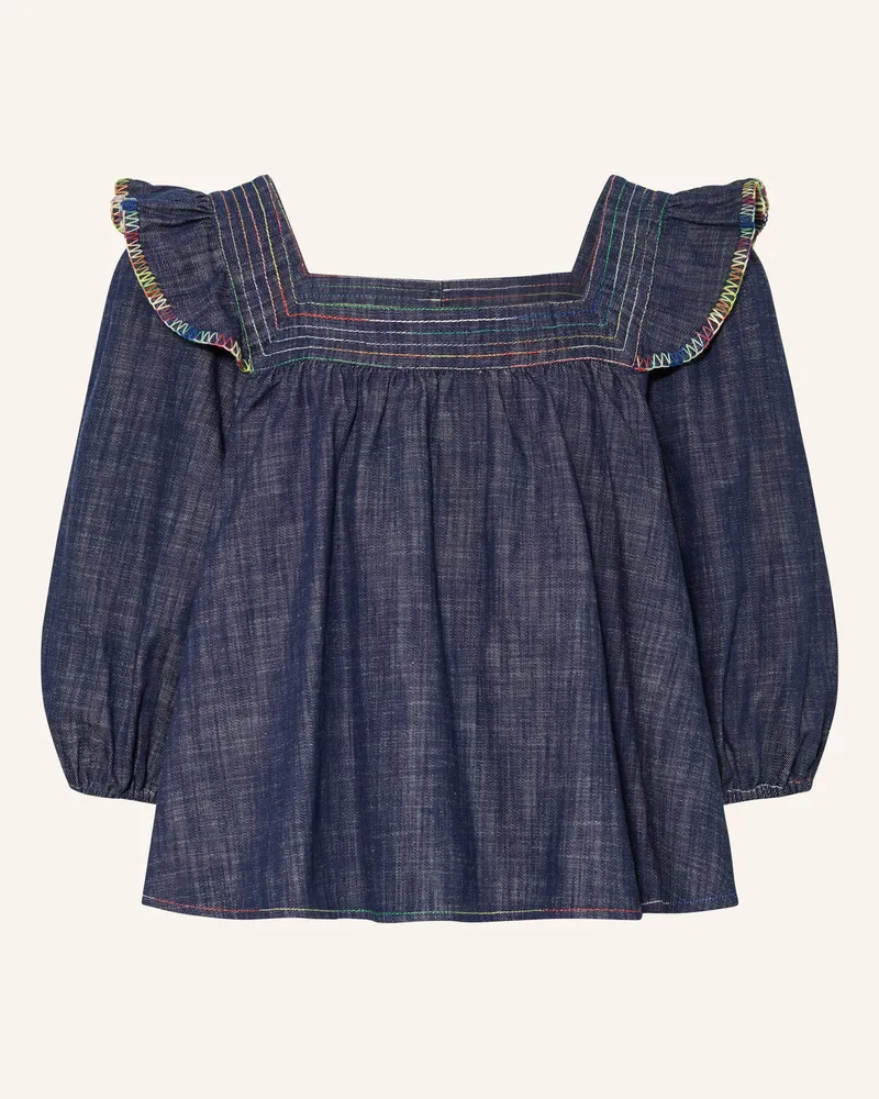 Zimmermann Blusenshirt ALIGHT in Jeansoptik Dunkelblau