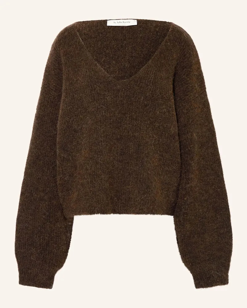 by Aylin Koenig Pullover PARIS 2.0 mit Alpaka Dunkelbraun
