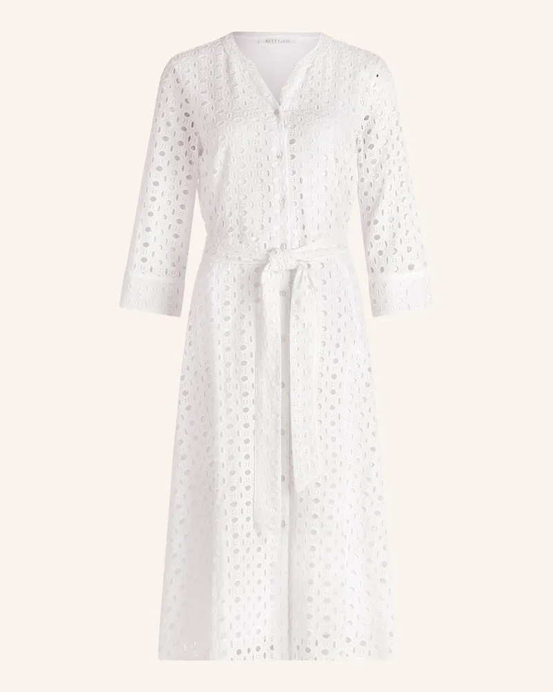 Betty Barclay Kleid aus Lochspitze mit 3/4-Arm Weiss
