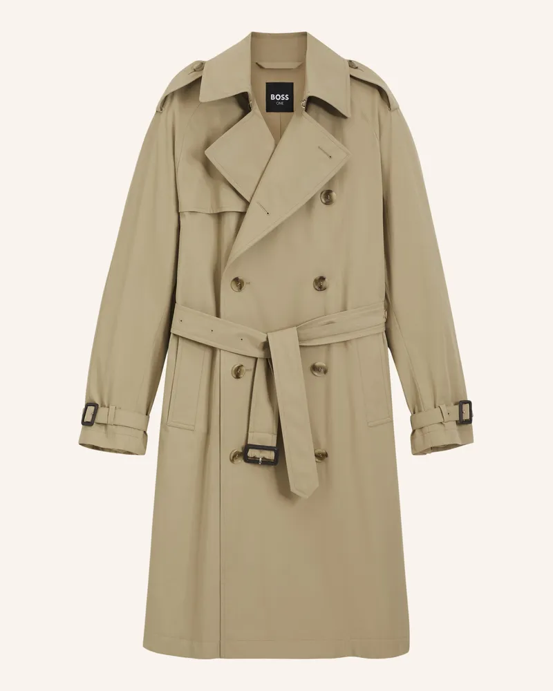 HUGO BOSS Trenchcoat H-Jaredtrenchb1_263F Regular Fit gruen Khaki