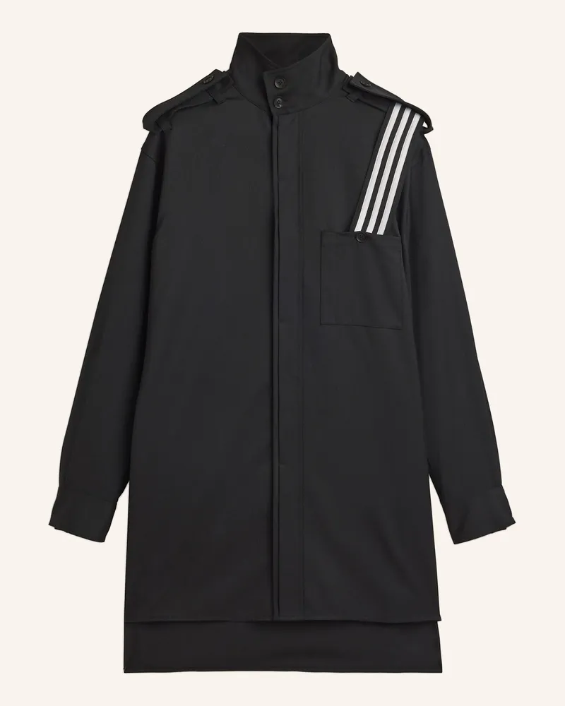 Y-3 Y-3 HEMDJACKE AUS VEREDELTEM WOLLSTOFF Schwarz