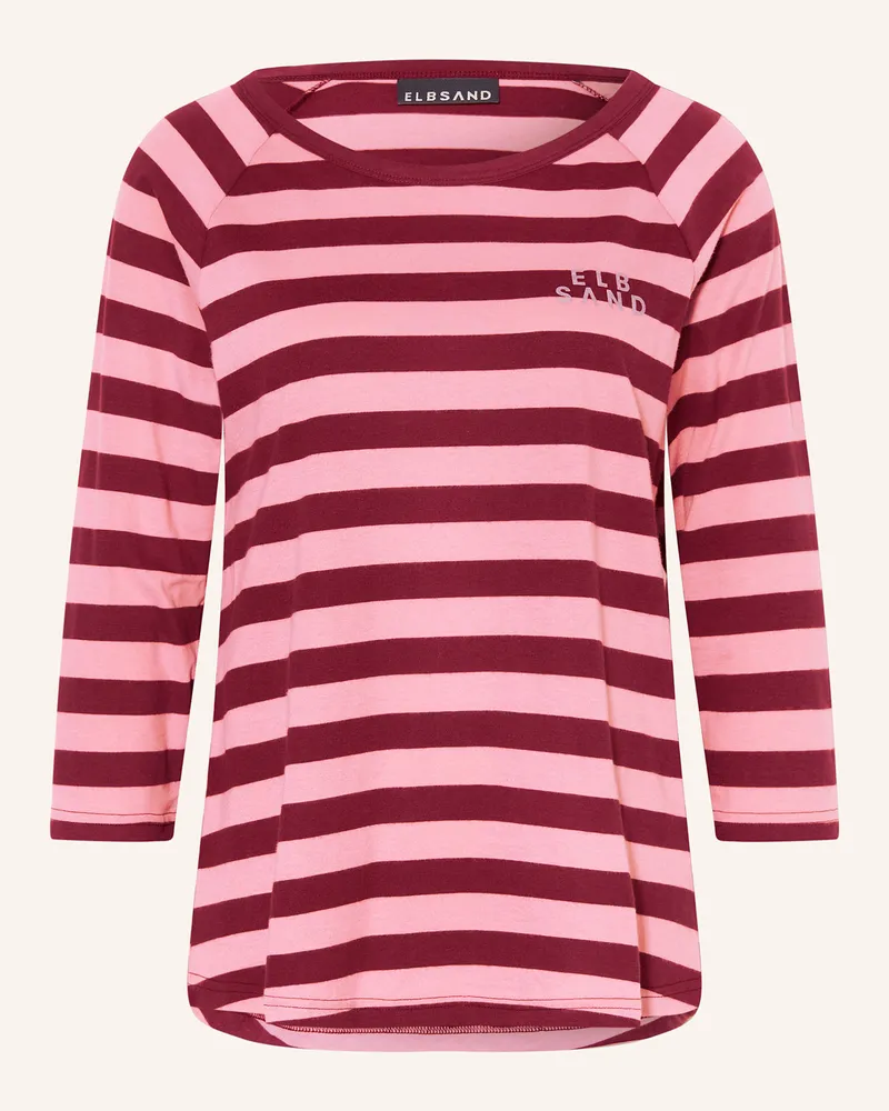 ELBSAND Shirt CELIN mit 3/4-Arm Dunkelrot