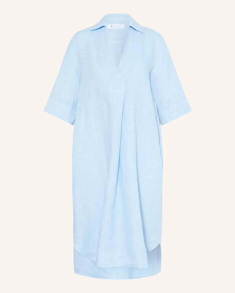 Backstage Leinenkleid Albano Mit 3/4-Arm blau Hellblau