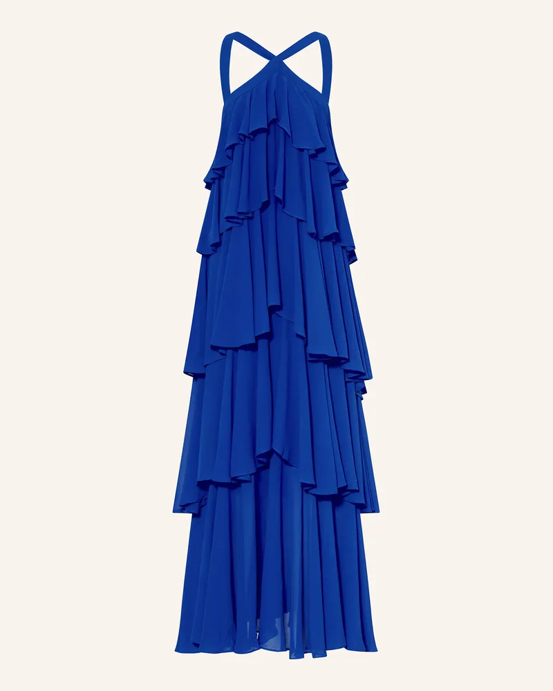 Y.A.S Abendkleid mit Volants Blau
