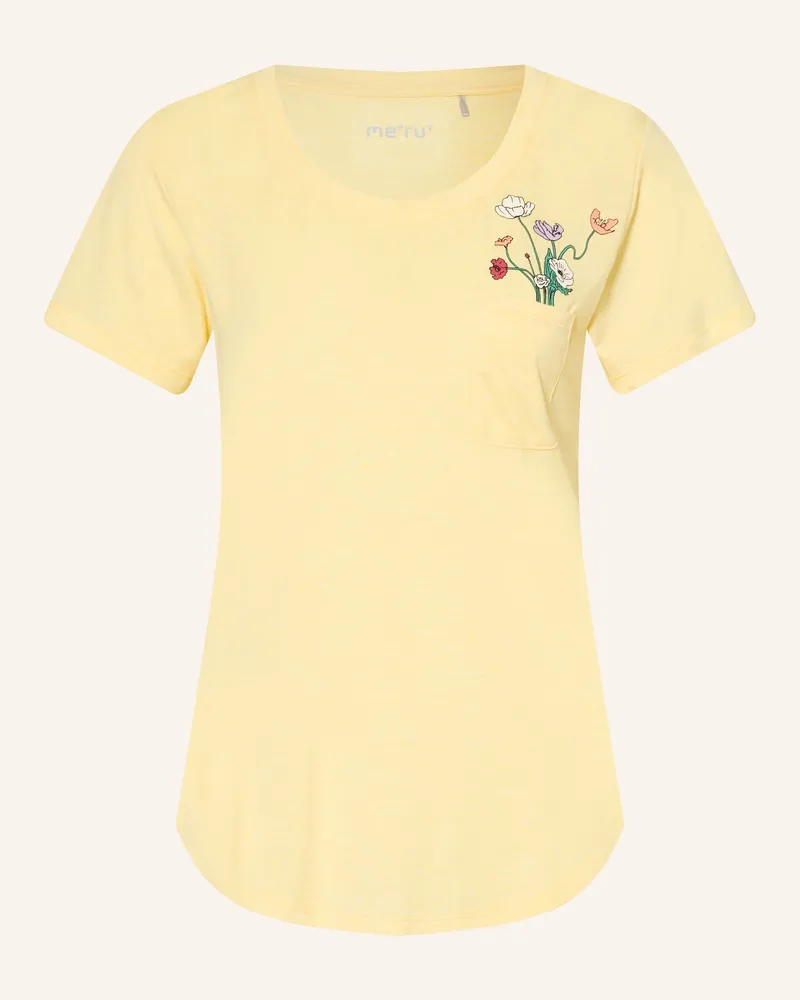 me°ru' T-Shirt Portoalegre beige Hellgelb