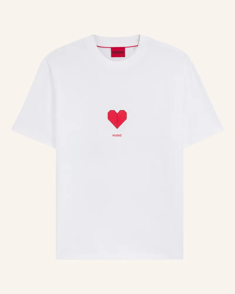 HUGO BOSS T-Shirt DALENTIN Relaxed Fit Weiss