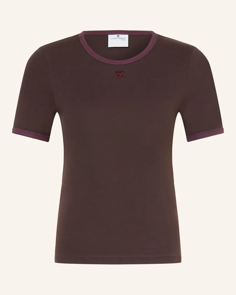Courrèges T-Shirt braun Dunkelbraun