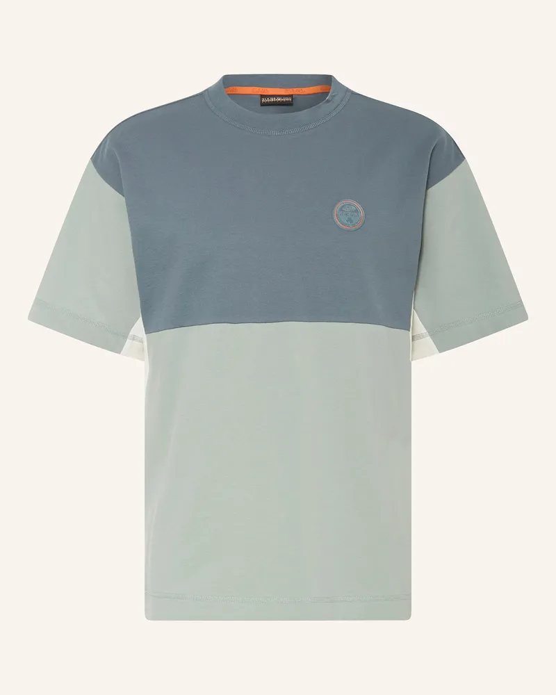 Napapijri T-Shirt ANGHIARI aus Piqué Petrol