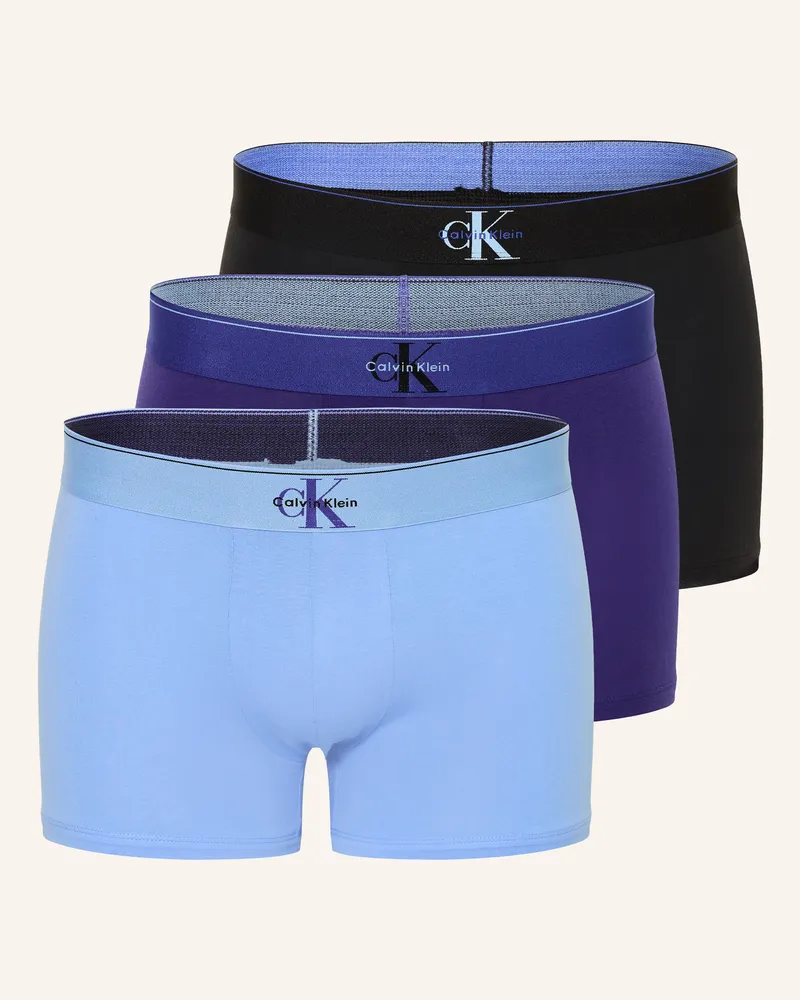 Calvin Klein 3er-Pack Boxershorts Graphic Monogram blau Schwarz