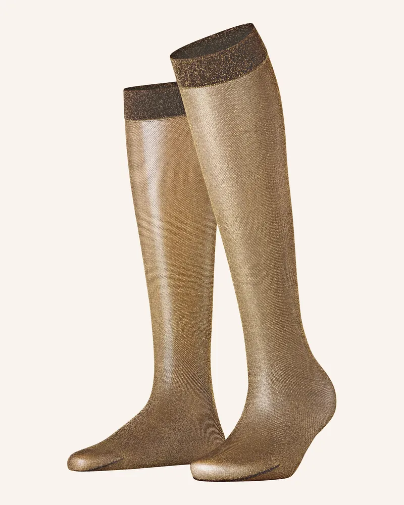 Falke Fein-Kniestrümpfe Glitter Kh Mit Glitzergarn braun 5274