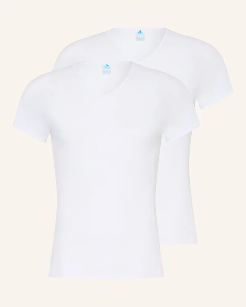 Odlo 2er-Pack Funktionswäsche-Shirts Active Light weiss Weiss