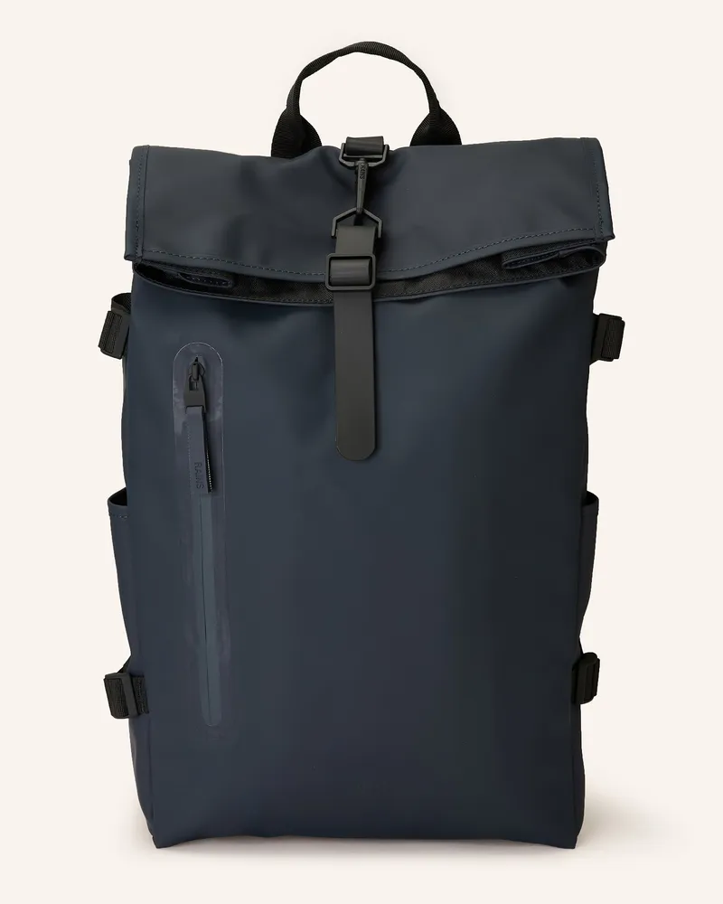 RAINS Rucksack ROLLTOP LARGE mit Laptop-Fach Dunkelblau