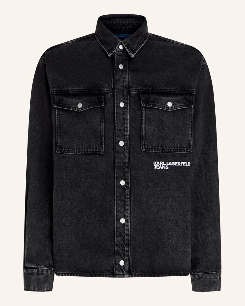 Karl Lagerfeld Hemd schwarz Schwarz