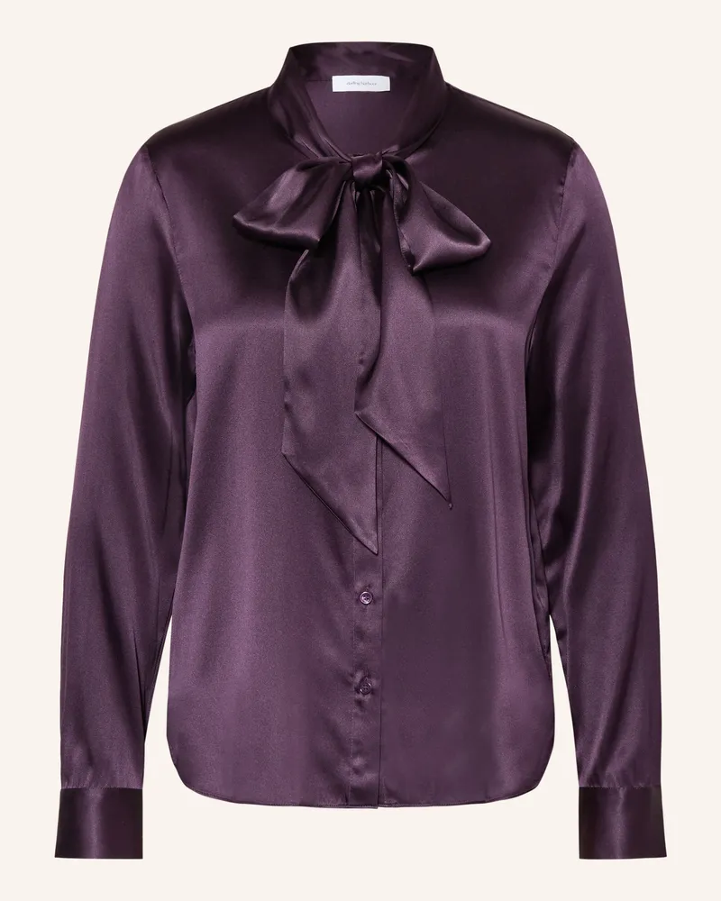 Darling Harbour Schluppenbluse Aus Seide lila Blueberry