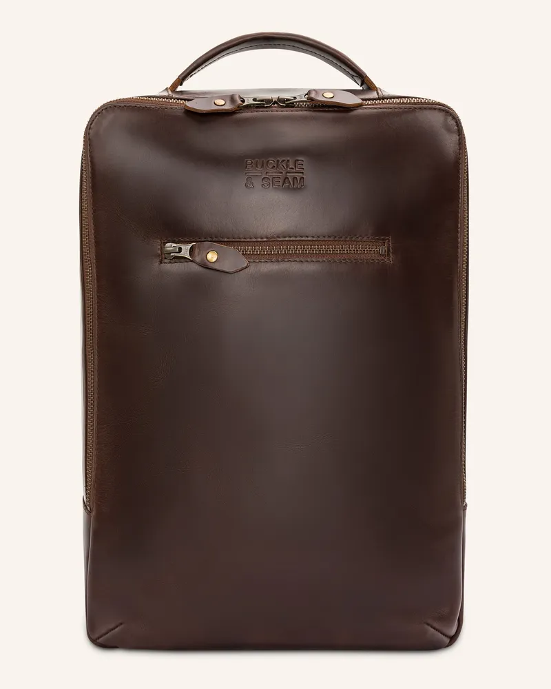 Buckle & Seam Rucksack LEON mit Laptop-Fach Braun