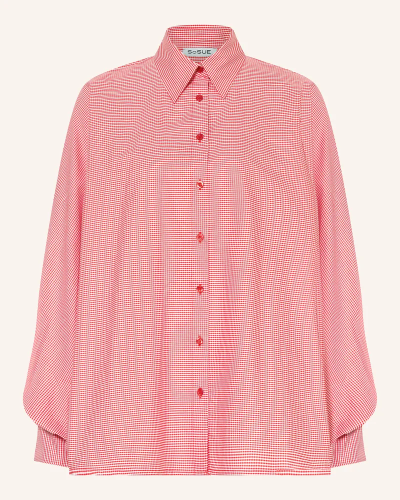 SoSUE Oversized-Hemdbluse ANTONINA Rot
