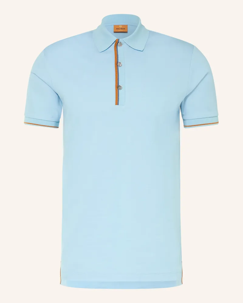 Mos Mosh Piqué-Poloshirt Mmgharvey blau Hellblau