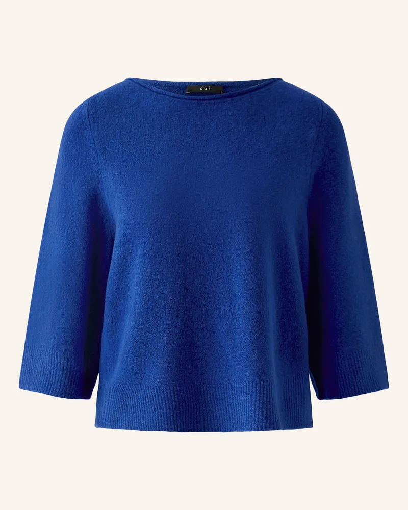 Oui  Pullover Mit 3/4-Arm blau Blau