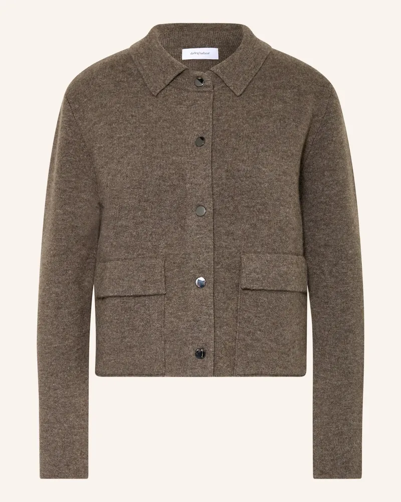 Darling Harbour Strickjacke Mit Cashmere braun Truffle